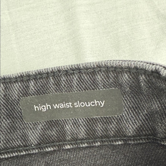 Circus NY Jeans Wm 32 High Waist Slouchy Faded Black Distressed Wide Leg Plus - Picture 11 of 14